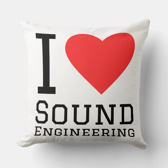 Coussin j'adore l'ingénierie du son  (Recto)