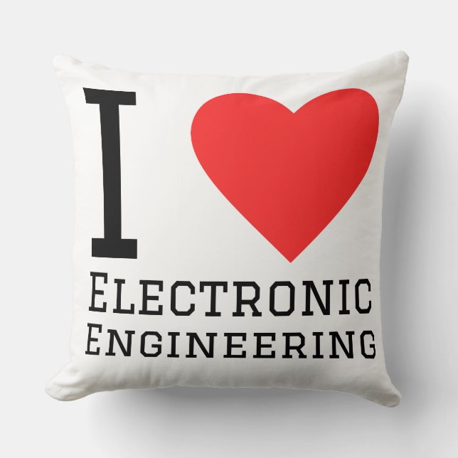 Coussin J'adore l'ingénierie électronique  (Recto)
