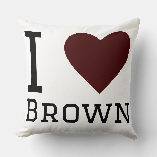 Coussin J'adore marron  (Recto)