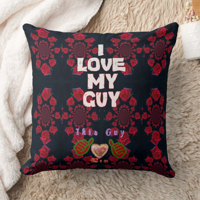 Coussin J'adore My Guys Home Decor (Couverture)