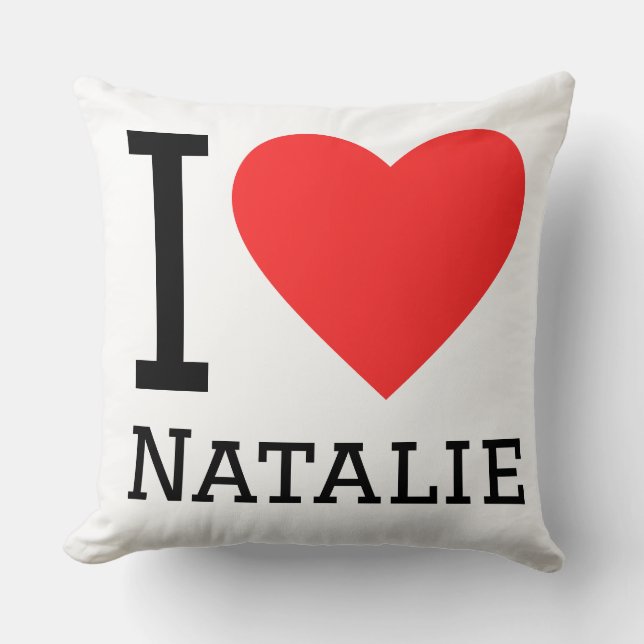 Coussin J'adore natalie  (Recto)