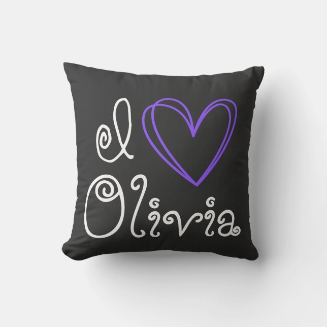Coussin J'adore Olivia  (Recto)