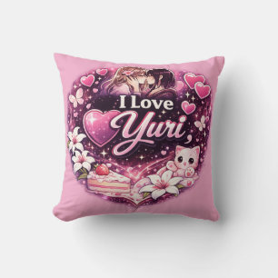 Coussin J'adore Yuri Esthétique Anime Filles' Amour Kawa