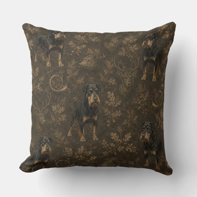 Coussin Jagdterrier- Chien de chasse  (Recto)