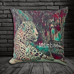Coussin Jaguar impressionnant Personnalisé