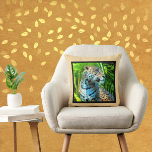 Coussin Jaguar parmi les arbres