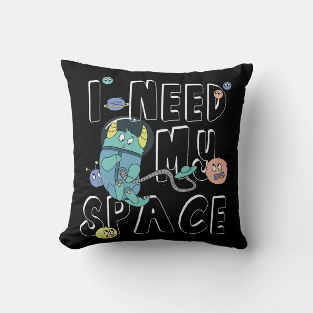 Coussin J'Ai Besoin De Mon Espace (Recto)