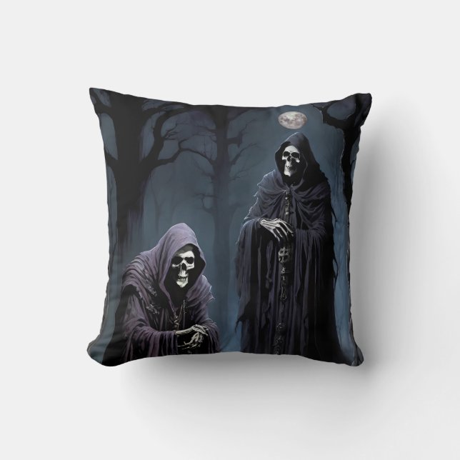 Coussin J'ai des frissons au clair de lune pâle (Recto)