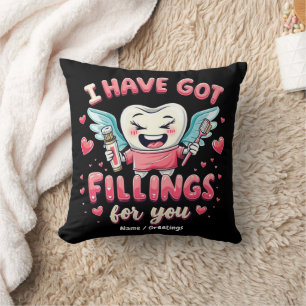 Coussin J'ai des obturations pour toi, adorable dentiste d