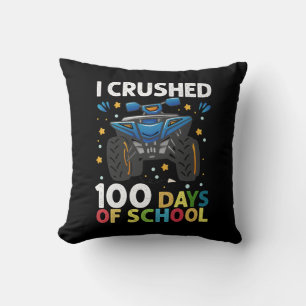 Coussin J'ai écrasé 100 jours de camion monstre garçons de