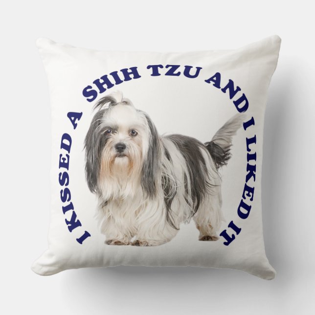 Coussin J'ai embrassé un Tzu chiite (Recto)