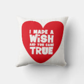 Coussin J'AI FAIT UN VOEUX Cœur d'amour (Verso)