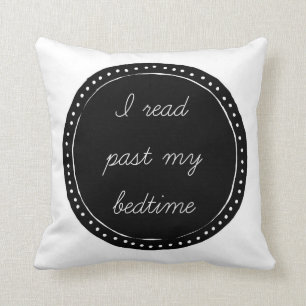 Coussin J'ai lu après mon carreau heure du coucher