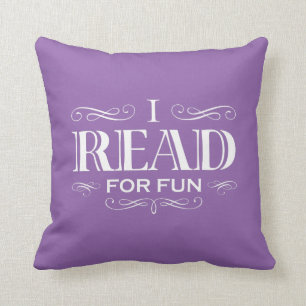 Coussin J'ai lu pour l'amusement