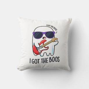 Coussin J'Ai Obtenu Boos Funny Halloween Music Ghost Pun