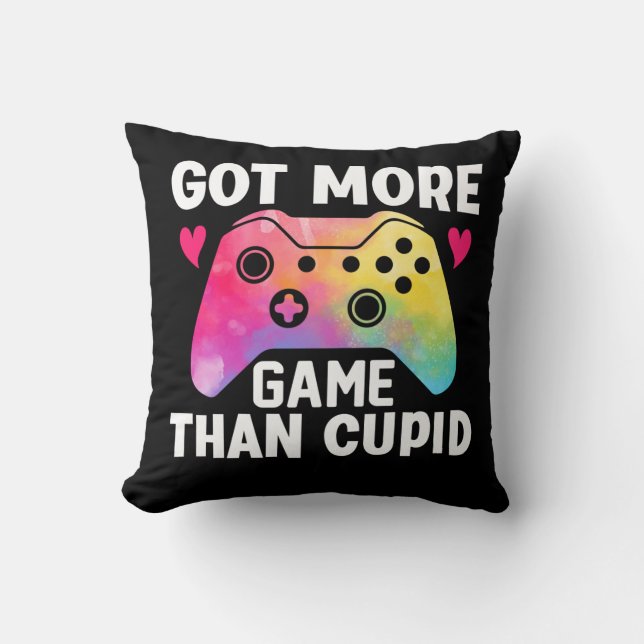 Coussin J'Ai Plus De Jeu Que Cupid Valentine Video Jeu (Recto)