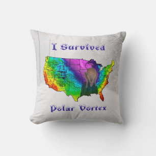Coussin J'ai survécu au tourbillon polaire