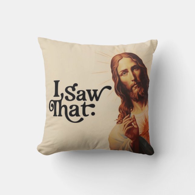 Coussin J'ai vu ça, Art Jésus, J'ai vu ça Jésus (Recto)