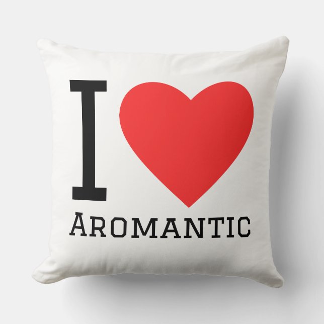 Coussin J'aime aromantique (Recto)