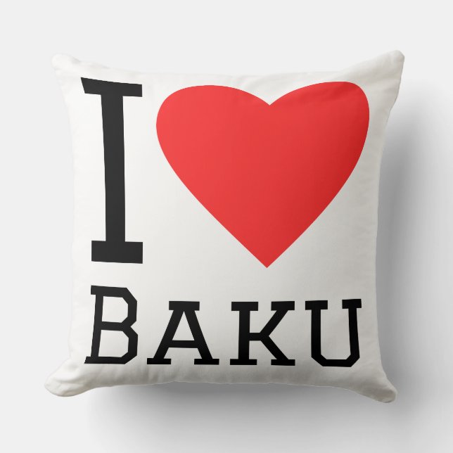Coussin J'aime Bakou (Recto)