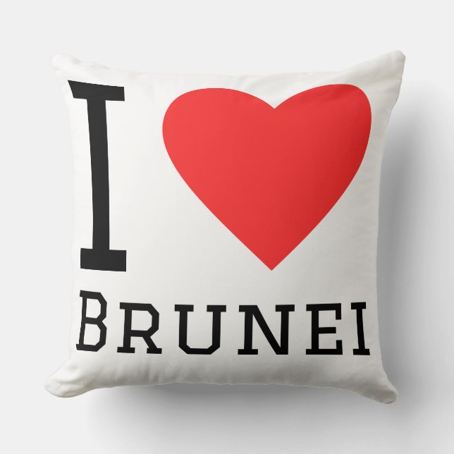 Coussin J'aime Brunei  (Recto)