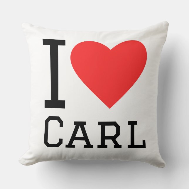 Coussin J'aime Carl (Recto)