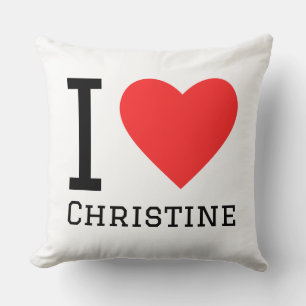 Coussin J'aime christine