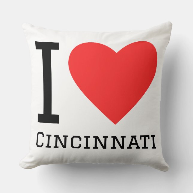 Coussin J'aime Cincinnati  (Recto)