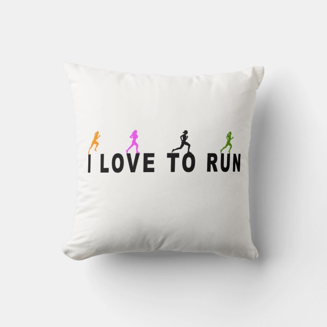 Coussin J'aime courir (Recto)