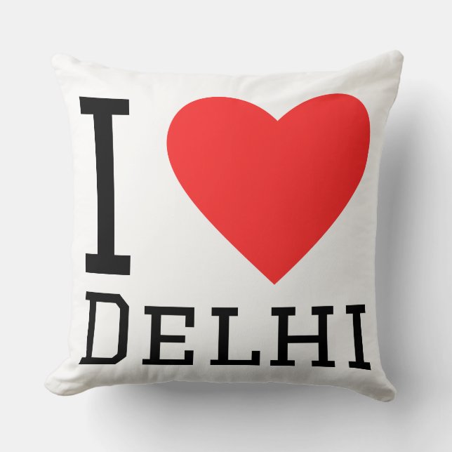 Coussin J'aime Delhi (Recto)