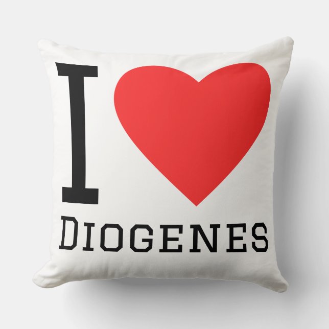 Coussin J'aime Diogène  (Recto)