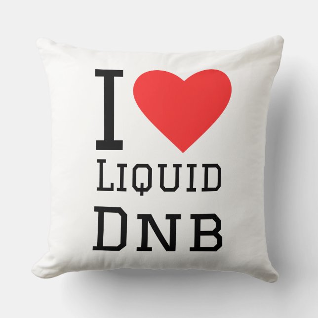 Coussin J'aime dnb liquide (Recto)