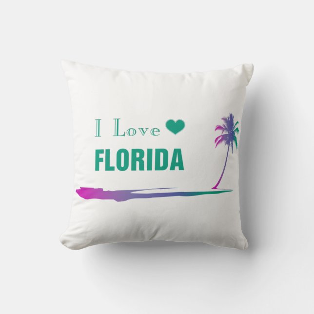 Coussin J'Aime Florida Colorful Green (Recto)