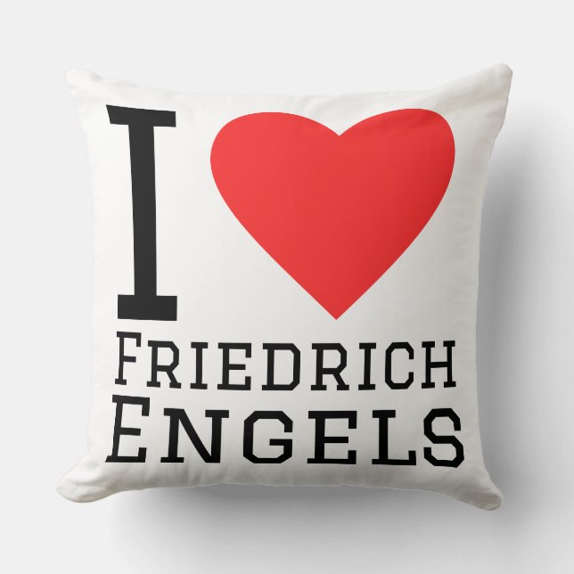 Coussin J'aime Friedrich Engels (Recto)
