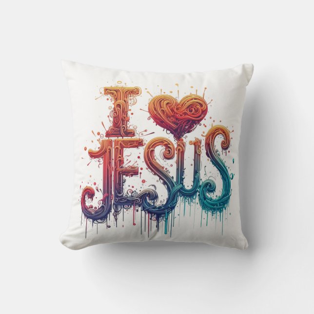 Coussin J'aime Jésus #3 (Recto)
