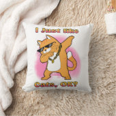 Coussin J'aime juste les chats, OK Chat qui dabbe (Couverture)