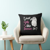 Coussin J'aime juste vraiment le lapin mignon de lapins (Chaise)