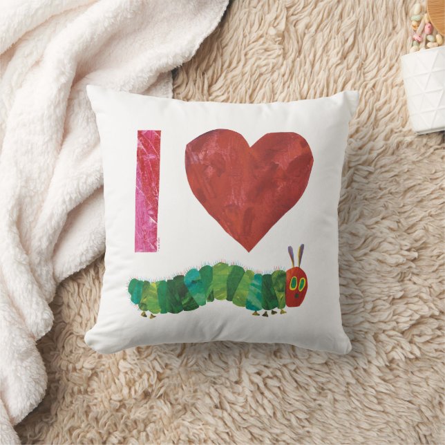Coussin J'Aime La Caterpillar Très Affamée (Couverture)