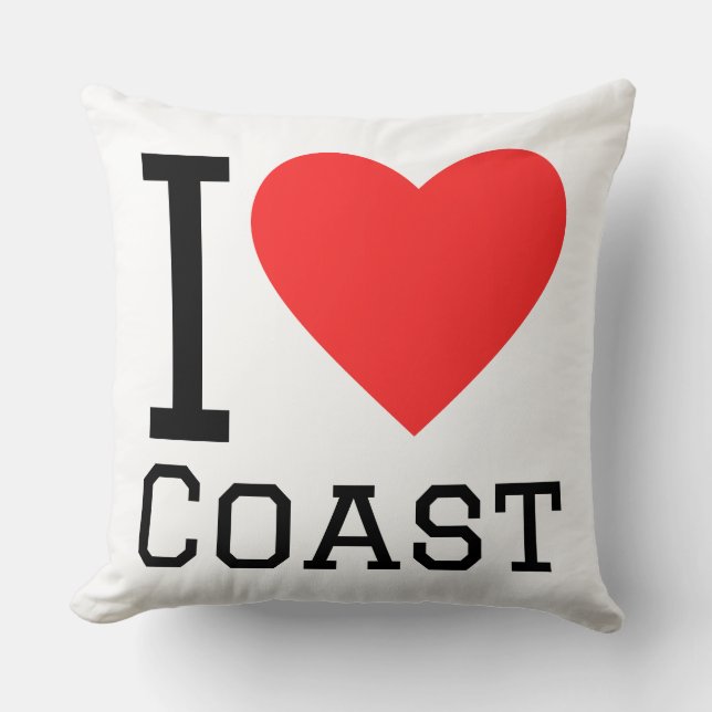 Coussin J'aime la côte (Recto)