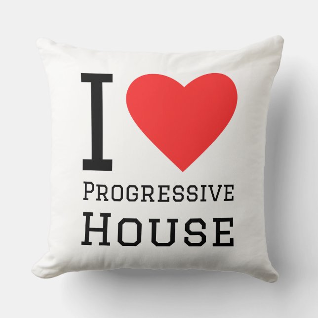 Coussin J'aime la maison progressive (Recto)