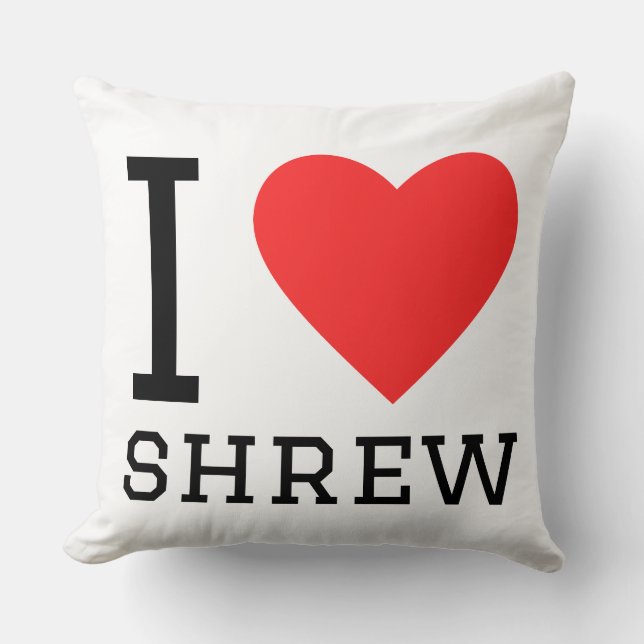 Coussin J'aime la musaraigne (Recto)