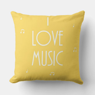 Coussin j'aime la musique