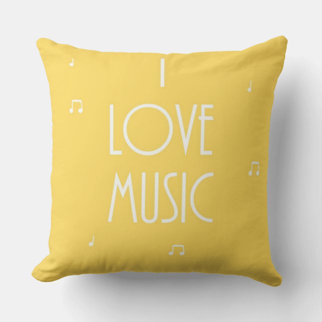 Coussin j'aime la musique (Recto)