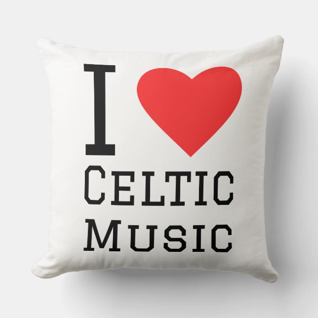 Coussin J'aime la musique celtique (Recto)