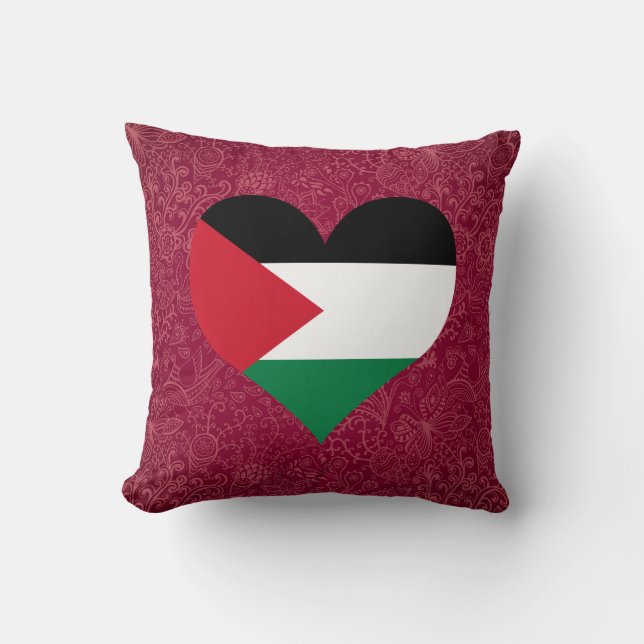 Coussin J'aime la Palestine (Recto)