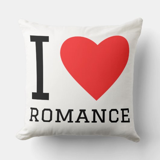 Coussin J'aime la romance (Recto)