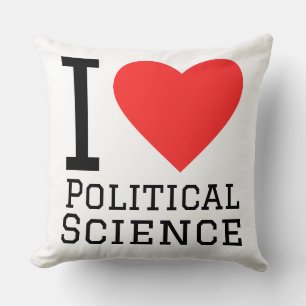 Coussin J'aime la science politique