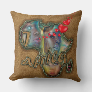 Coussin J'aime l'Afrique