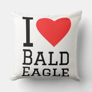 Coussin J'aime l'aigle chauve