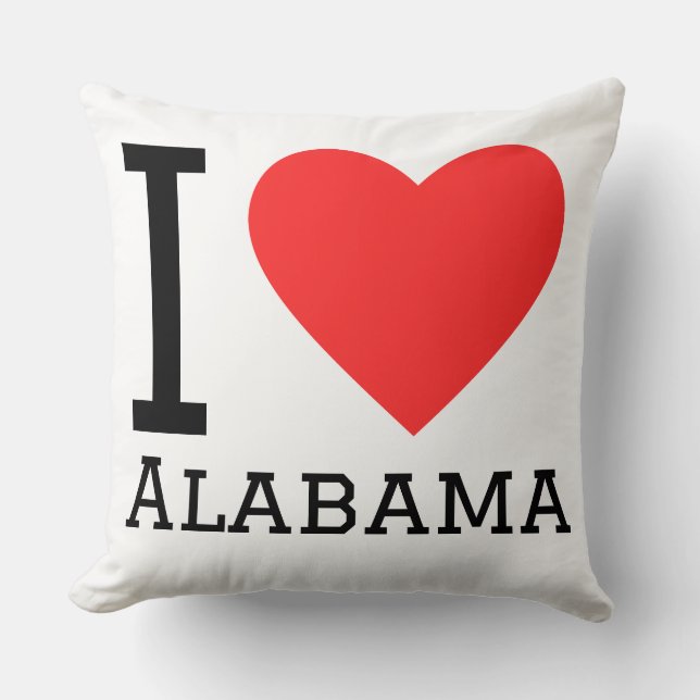 Coussin J'aime l'Alabama (Recto)